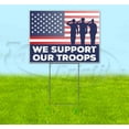 thumbnail image 1 of We Support Our Troops (18" x 24") Yard Sign, Includes Metal Step Stake, 1 of 6
