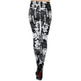 thumbnail image 2 of Womens Marilyn Monroe Newspaper Inspired Stretchy Printed Pants Leggings, 2 of 5
