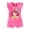 Hot Pink, variant on Toddler Baby Girl Summer Outfit Cute Bow Flutter Sleeve Striped Ruffle Tops Dress Shorts Outfits Set 6M-4T 2PCS Clothes Set(Pink,18-24 Months)