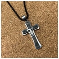 thumbnail image 3 of Collar Triple Cruz High Monaco SacredGleam01 2Pzas Negro Dije 3x5.3cm Metal, 3 of 5