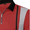 thumbnail image 4 of Ceisia Men's Polo Shirt | Slim Fit Half-Zip Short Sleeve Striped Polo | Color-Block Design (Multiple Colors) Gift, 4 of 5