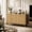 Wood Color, variant on Fluted Buffet Cabinet 59.8 Inch, Modern Sideboard with 3 Drawers and Coffee Bar Storage, Curved Profile Design for Dining Room Living Room Dark Walnut, Black Walnut