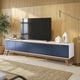 thumbnail image 1 of Rack TV 85" 218cm Blanco/Azul 3 Puertas Kappesberg, 1 of 10