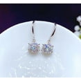 thumbnail image 2 of On Sale Gorgeous Moissanite Dangle & Drop Earring | 1ct+1ct ï¼ŒD color Round Cut Stones Sterling Silver Earring Best Gift for Her, 2 of 5