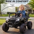 thumbnail image 6 of Ktaxon 12V Kids Electric Ride On Car w/ Parent Remote Control, Bluetooth, Lights, 3 Speeds, Powered Wheel Ride On Toy for Boys & Girls Ages 2-6, Black, 6 of 9