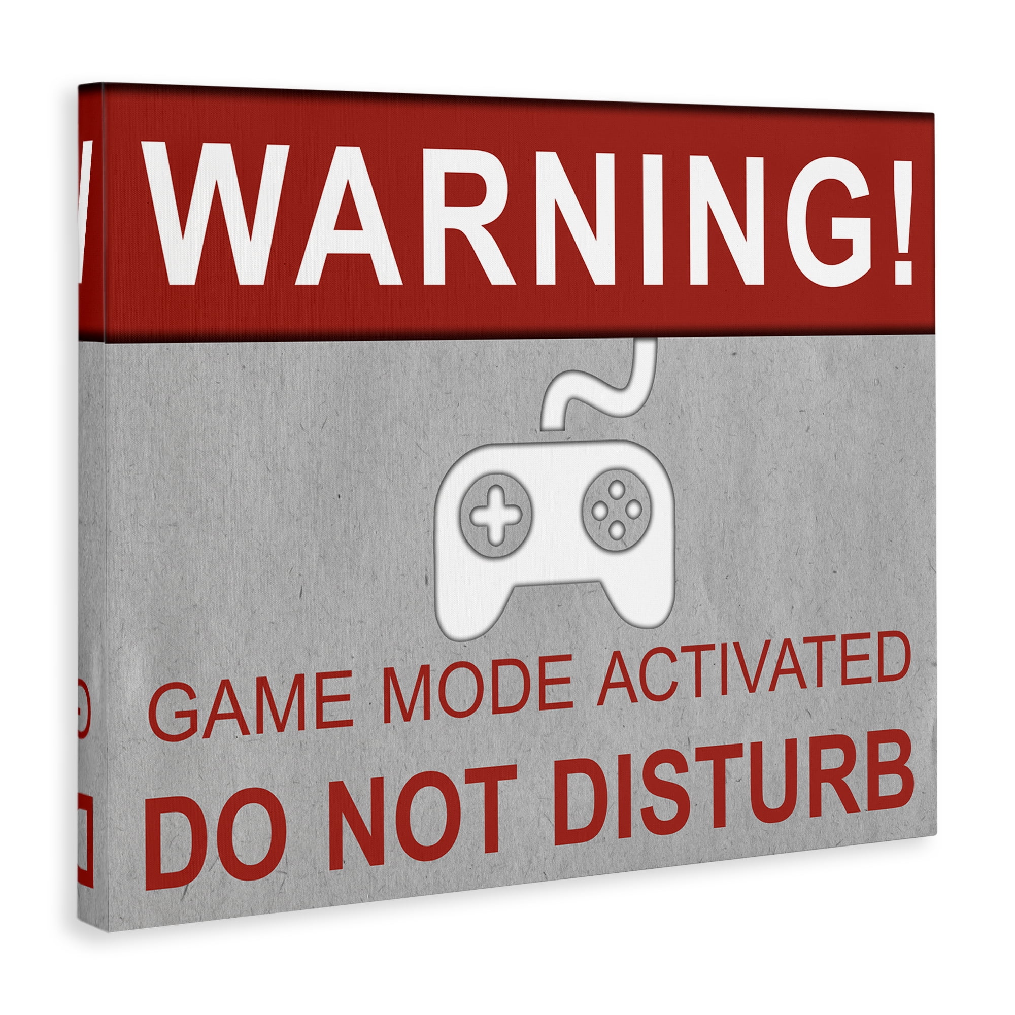 Stupell Industries Gaming Do Not Disturb Entertainment Painting Wrapped Canvas Art Print Wall Art, 30 x 24