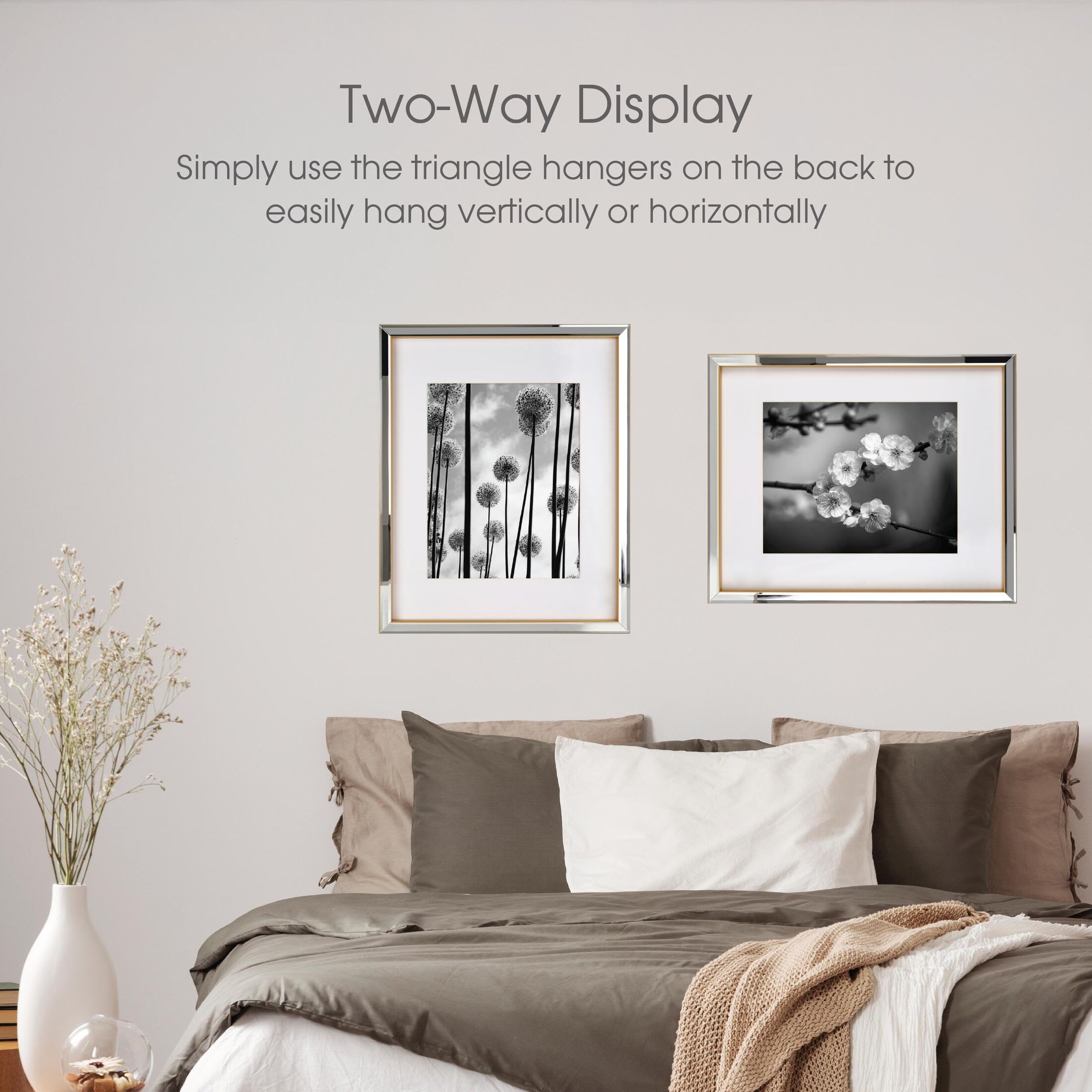 Home Accents 17X21 inch Mirrored Frame 16X20 Matted To 11X14 Picture, Gold