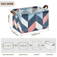 thumbnail image 7 of Yayeee Foldable Storage Basket for Shelves with Handles Waterproof Cloth Bins, Blue Geometric, 7 of 7