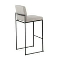 thumbnail image 6 of Fuji High Back Bar Stool Set of 3 Black, Bar Chairs Set of 3, Black Bar Stools, Bar Stools Set of 3 with Backs (Grey Fabric), 6 of 6