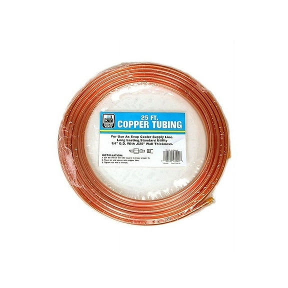 Dial Mfg 4352 Copper Tube for Evaporative Cooler, 1/4" x 25', Each