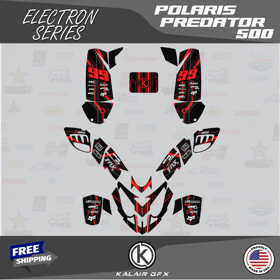 Kalair GFX Graphics Kit for Polaris ATV PREDATOR 500 (2002-2011) Electron Series