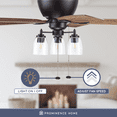 thumbnail image 2 of Prominence Home Arthur 52" Bronze Flushmount Ceiling Fan with Light Kit and Reverse Airflow, 2 of 8