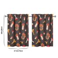 thumbnail image 4 of Mushroom (54) Kitchen Curtains - Vintage Tier Curtains for Bathroom Living RV Rod Pocket Window Drapes 36 Inch 2 Panels Set 28"x36" Window Treatment Tiers, 4 of 4