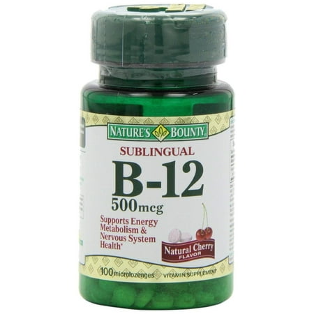 Nature's Bounty Vitamin B-12 500 mcg, 100 eaPack of 3
