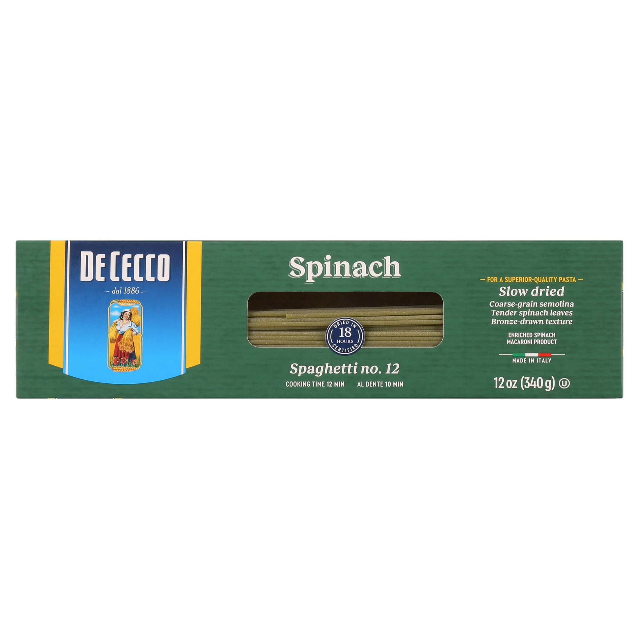 De Cecco Organic Spaghetti n°12 500g x10 Spaghetti no. 12 100% Organic | Pasta De Cecco USA