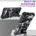thumbnail image 5 of SaniMore for Samsung Galaxy S22 Plus Case, Rugged PC & Soft TPU CD Magnetic Cover Built-in Car Mount & Multi-View Kickstand Camouflage Military Grade Shockproof Heavy Duty Protective Shell, Lightblue, 5 of 7