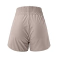 thumbnail image 3 of Women's Athletic Shorts High Waisted Running Shorts Pocket Sporty Short Gym Elastic Workout Shorts, 3 of 5