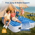 thumbnail image 6 of Hotsee Queen Air Mattress, Inflatable Air bed with Wireless Built-in Pump and Pillow for Camping Travel Guest Home, 650lb Max, Size 16", 6 of 12