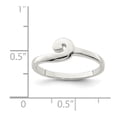 thumbnail image 5 of Auriga Fine Jewelry 925 Sterling Silver Polished Swirl Ring Size 7 for Women, 5 of 6