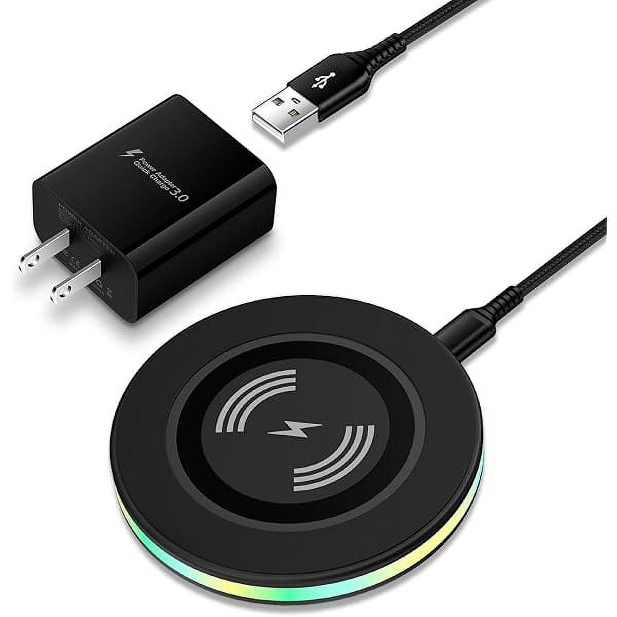 15W Wireless Charger with Fast QC 3.0 Wall Adapter for Samsung Galaxy S25 Ultra S25 Plus S25 S24 S23 Ultra S22 S21 FE S20 Z Fold 6 5 Flip 6 5 4,Phone Station Charging Pad