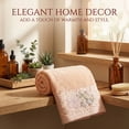 thumbnail image 6 of REGALWOVEN Floral Embroidered Hand Towels for Bathroom, 29" x 13" Soft Absorbent Flower Decorative Hand Towel Set Pink 2pk, 6 of 7