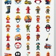 thumbnail image 4 of 35pcs-50pcs Cartoon Stickers Firefighter Stationery Sticker Safety Kids Stickers for Laptops Suitcase Fridge, 4 of 9
