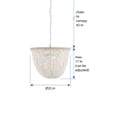 thumbnail image 2 of Kouboo Inverted Pendant Lamp in Bubble Seashell, Chandelier for Dining Room, Beach Seashell Light Fixture, White, 2 of 4