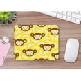 thumbnail image 5 of Cute Monkey Pattern Mouse Mat Animal Banana Cartoon 9.5x7.9 Inch Smooth Mouse Pad for Gaming Office Work Home, Yellow, 5 of 5