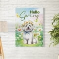 thumbnail image 2 of Maltese Hello Spring Time Flower Floral Nature Vertical Matte Canvas Poster Maltese Dog Lover Gifts Idea Wall Art Home Decor - 02031, 2 of 5