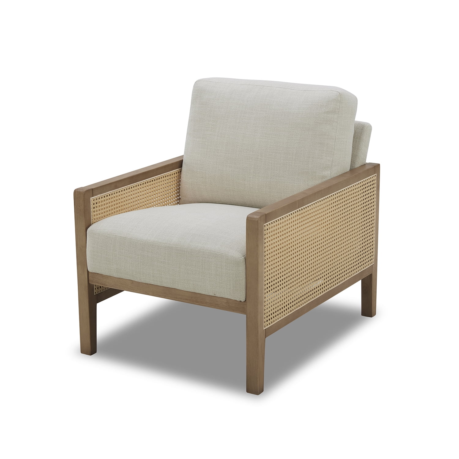 Better Homes & Gardens Springwood Caning Accent Chair, Light Honey Finish