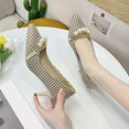 thumbnail image 2 of Vedolay Womens 2023 High Heels Women Pointed Toe Pumps Casual Office Fashion Evening Party Prom Sandals,Beige 6.5, 2 of 4