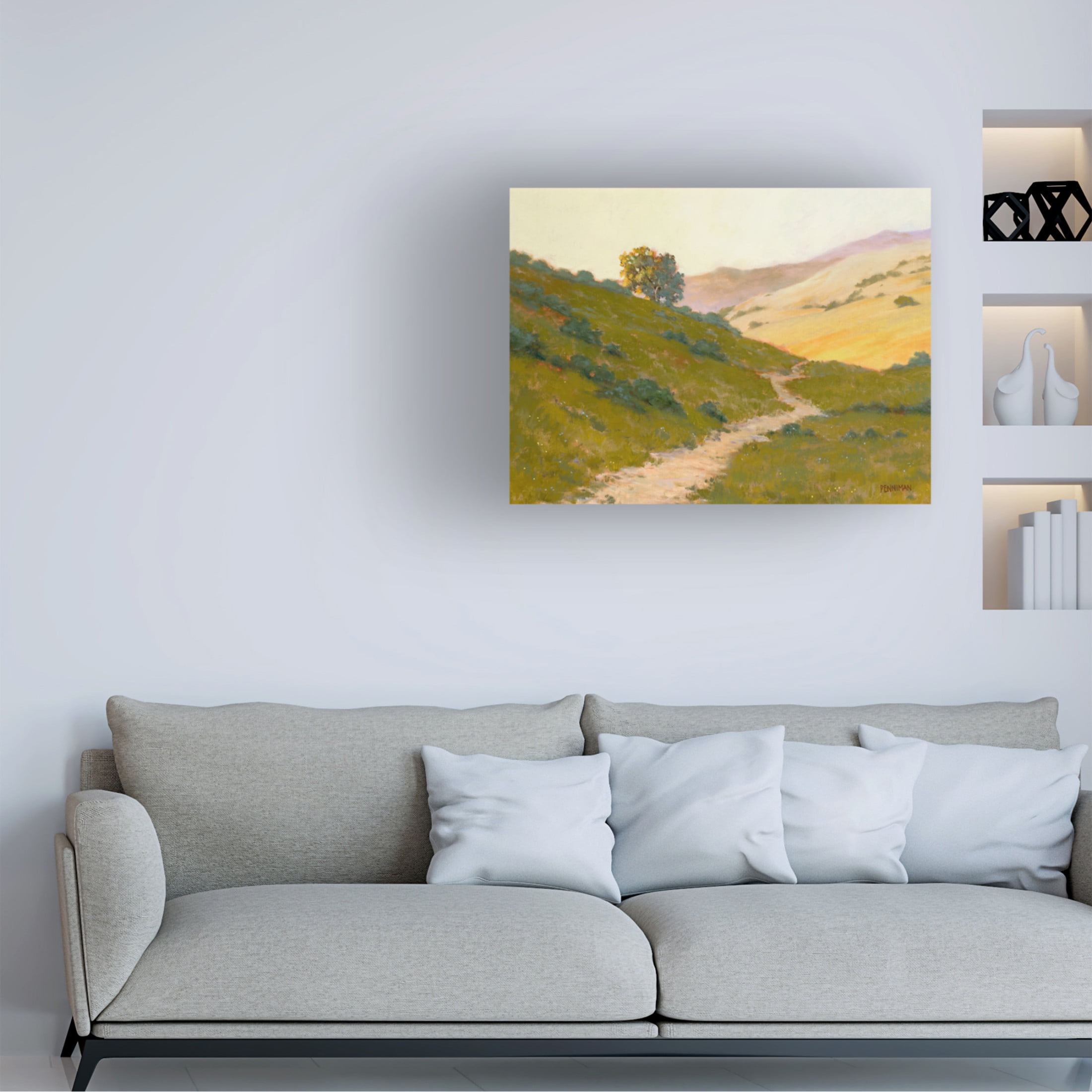 Canvas Wall Art - Ed Penniman 'Opalescent Hills' Wall Art for Living Room, Bedroom, or Office Décor by Trademark Fine Art - 47 x 35 Inches