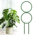 thumbnail image 2 of Qyaukm Small Trellis for Potted Plants, Metal Plant Trellis for Climbing Plants Potted Solid Vine Climbing Pergola for Ivy Vines Hoya Houseplants Flower Double Loop, a Green Flower Pot Stand 1Pc, 2 of 9