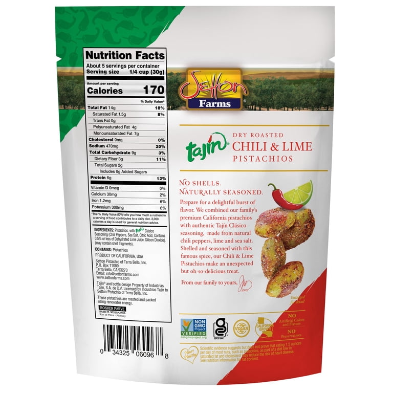Tajin Seasoned Pistachio Kernels SE33 | No Shells | Tajin