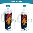 thumbnail image 6 of Yayeee 40oz Stainless Steel Tumbler with Straw and Handle Double-Wall Insulated Travel Water Bottle, Blue Dog Artist, 6 of 8