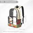 thumbnail image 7 of ZIATUBLES 17 Inch Clear Backpack, Heavy Duty Fabric & PVC Transparent Bag with Hedgehog Guitar Music Print, Large Capacity See Through Bookbag Easy to Clean for School & Travel, 7 of 7