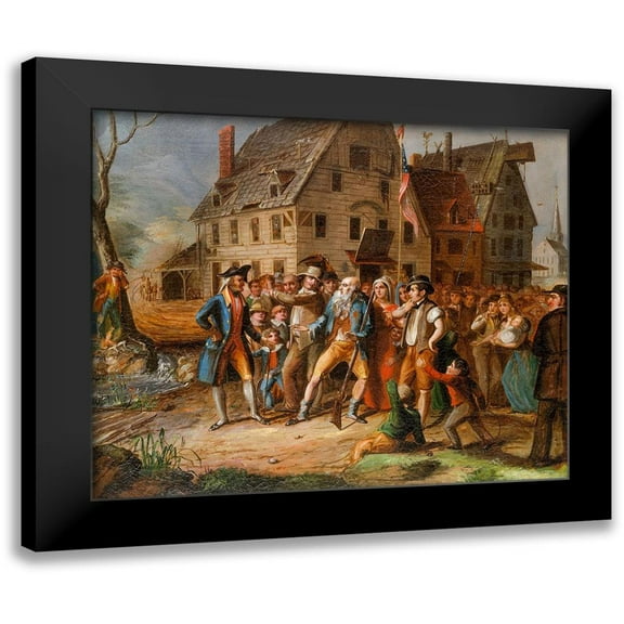 Browere, Albertis del Orient 14x12 Black Modern Framed Museum Art Print Titled - Rip Van Winkle 1833