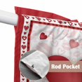 thumbnail image 2 of Valentines Kitchen Window Curtains, Swag Curtains Valance for Bedroom Living Room Bathroom, Romantic Red Lips Love Heart Rod Pocket Window Treatment Curtain Block Drapes 2 Panels 36"x63", 2 of 9