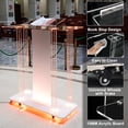thumbnail image 4 of Chantmo Acrylic Church Pulpit with Wheels 46.6 inch 15 Colors RGB LED Lights Podium Stand Lectern for Church Wedding Concert Classroom Office, 4 of 5
