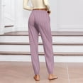 thumbnail image 3 of Maean Womens Lounge Pants Elastic Waist Comfy Loose Causal Bottoms Soft Stretchy Sleepwear Pajamas Striped Pant, 3 of 6