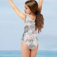 thumbnail image 4 of SEANATIVE Cartoon Hippo Bathing Suit One Piece Elastic Kids Girls Swimsuit Tankini Comfortable Kids Cover Ups for Swimwear Girls Size 9-10 Years, 4 of 7