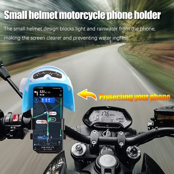 Soporte Celular Para Moto Con Casco Impermeable Motocicleta