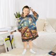 thumbnail image 6 of FORMRS Wearable Blanket Hoodie with Sleeves for Kids Cozy Flannel Sweatshirt, Starry Pizza, 6 of 7