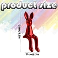 thumbnail image 3 of Easter Bunny Figurine, Cute Modern Easter Statue Tabletop Sculpture Centerpieces Decorations, Adorable Happy Easter Rabbit Statue with Easter Eggs for Spring Indoor Decorations, Tabletop Centerpieces, 3 of 6