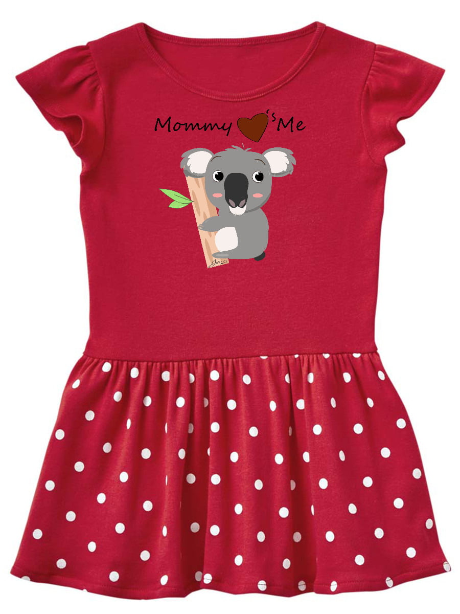 Inktastic Koala -mommy loves me- Gift Toddler Girl Dress - Walmart.com