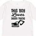 thumbnail image 4 of Inktastic This Boy Loves Digger Trucks Construction Boys Long Sleeve Toddler T-Shirt, 4 of 5