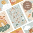 thumbnail image 2 of xianyou-Rileys Baby Shower Thank You Cards with Envelopes, 50 Pack, Baby Thank You Cards for Gifts, Hand-Illustrated 5 Designs Boy, Girl and Neutral, Bulk Variety Pack (Nature), 2 of 4