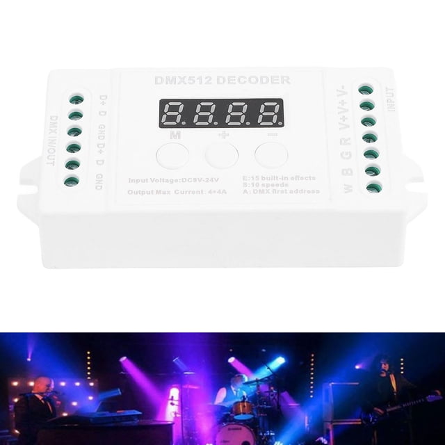 Decodificador de Canal de 4ch, Controlador Decorador DC9-24V 256 Niveles de Gris para Luces lideró RGBW