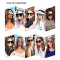 thumbnail image 2 of Gafas de sol SOJOS Square Big Frame Flat Top SJ2117 para mujer, 2 of 5