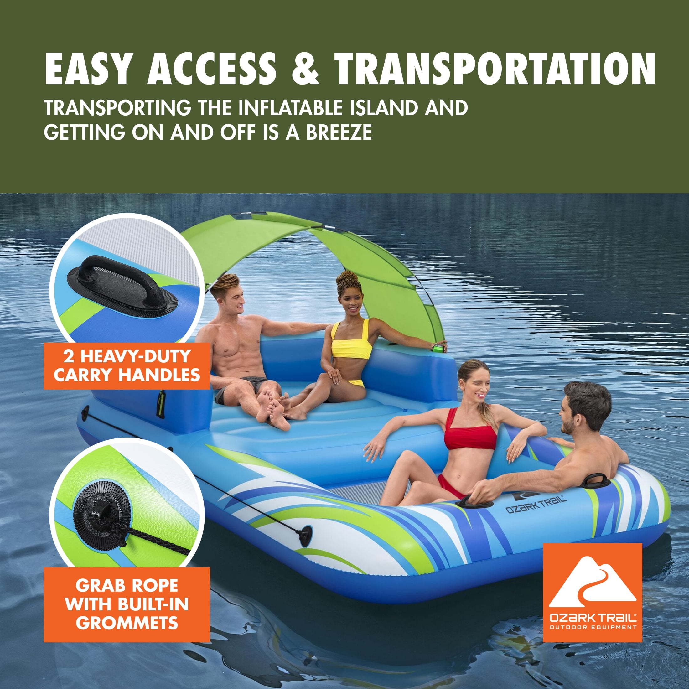 Ozark Trail Summer Oasis 4-Person Inflatable Island